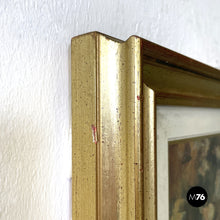 Load image into Gallery viewer, Portrait painting with golden frame, 1960s
