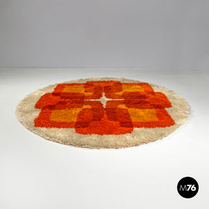 Round carpet Rya by Højer Eksport Wilton, 1970s