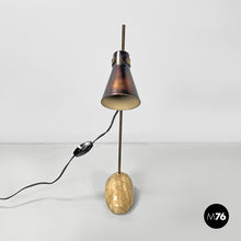 Charger l&#39;image dans la galerie, Brass and onyx table lamps LTA1 Sasso by Luigi Caccia Dominioni for Azucena, 1950
