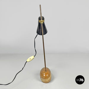 Brass and onyx table lamps LTA1 Sasso by Luigi Caccia Dominioni for Azucena, 1950