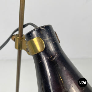 Brass and onyx table lamps LTA1 Sasso by Luigi Caccia Dominioni for Azucena, 1950