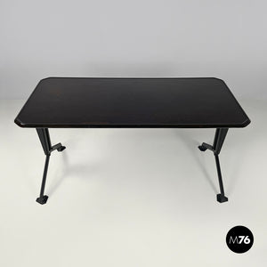 Black metal and laminate desk Arco by BBPR for Olivetti, 1960s