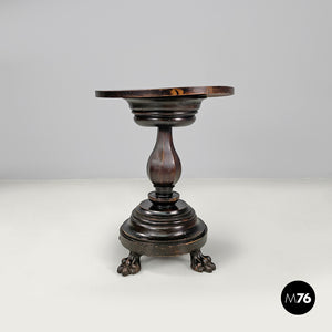 Wooden coffee table with chessboard decorations, early 1900s