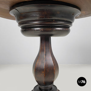 Wooden coffee table with chessboard decorations, early 1900s