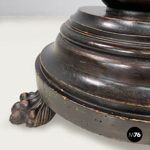 Wooden coffee table with chessboard decorations, early 1900s