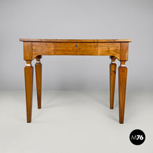 Load image into Gallery viewer, Wooden desk with drawer and decorated legs, late 1800s
