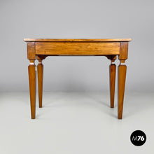 Load image into Gallery viewer, Wooden desk with drawer and decorated legs, late 1800s
