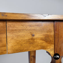 Load image into Gallery viewer, Wooden desk with drawer and decorated legs, late 1800s
