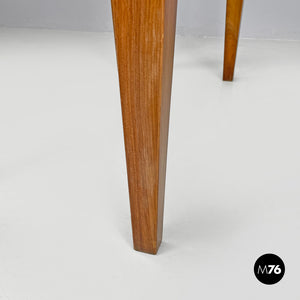 Wooden desk with drawer and decorated legs, late 1800s