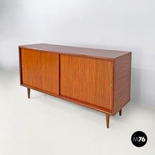 Load image into Gallery viewer, Wooden sideboard with brass handles, 1960s
