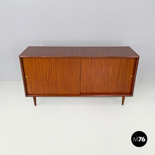 Load image into Gallery viewer, Wooden sideboard with brass handles, 1960s
