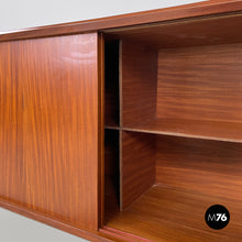 Load image into Gallery viewer, Wooden sideboard with brass handles, 1960s
