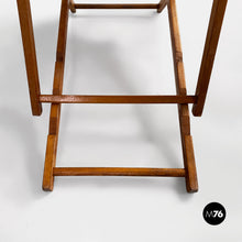 将图片加载到图库查看器，Mini wooden and colored fabric deckchair, 1950s
