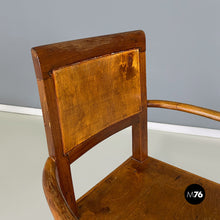 Load image into Gallery viewer, Walnut chair with armrests, 1900s
