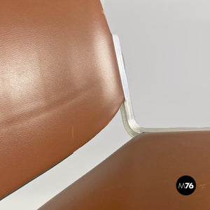 Brown leather DSC chair by Giancarlo Piretti for Anonima Castelli, 1970s