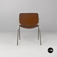 Load image into Gallery viewer, Brown leather DSC chair by Giancarlo Piretti for Anonima Castelli, 1970s
