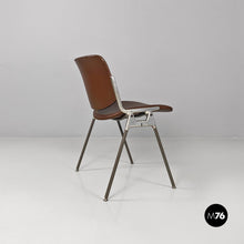 Load image into Gallery viewer, Brown leather DSC chair by Giancarlo Piretti for Anonima Castelli, 1970s
