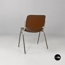 Load image into Gallery viewer, Brown leather DSC chair by Giancarlo Piretti for Anonima Castelli, 1970s
