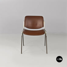 Load image into Gallery viewer, Brown leather DSC chair by Giancarlo Piretti for Anonima Castelli, 1970s
