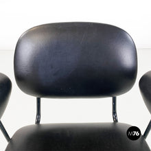 Carica l&#39;immagine nel visualizzatore di Gallery, Black leather and metal chair, 1960s
