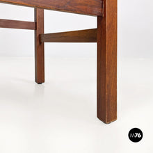 将图片加载到图库查看器，Wooden chair with leather seat, 1960s
