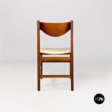 将图片加载到图库查看器，Wooden chair with leather seat, 1960s
