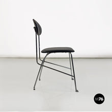 Load image into Gallery viewer, Steel and black leather chair by Alessandro Mendini for Zabro, 1980s
