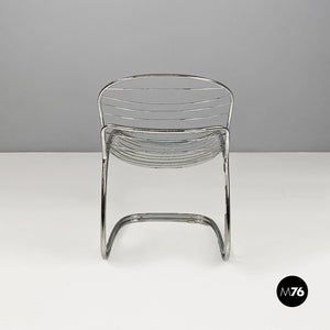 Chromed steel Sabrina chair by Gastone Rinaldi for Rima, 1970s
