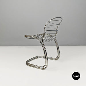 Chromed steel Sabrina chair by Gastone Rinaldi for Rima, 1970s