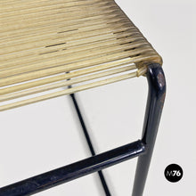 Carica l&#39;immagine nel visualizzatore di Gallery, Black metal and transparent plastic Spaghetti style chair, 1980s
