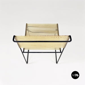 Black metal and transparent plastic Spaghetti style chair, 1980s
