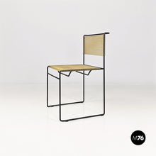 Carica l&#39;immagine nel visualizzatore di Gallery, Black metal and transparent plastic Spaghetti style chair, 1980s
