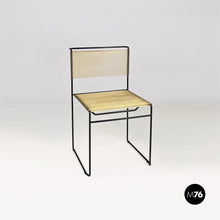 Carica l&#39;immagine nel visualizzatore di Gallery, Black metal and transparent plastic Spaghetti style chair, 1980s
