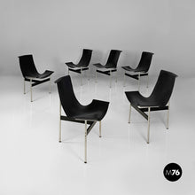 Load image into Gallery viewer, Metal and leather T or 3LC chairs by Katavolos, Douglas and Kelley for ICF, 1960s
