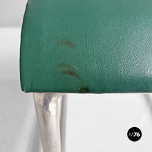 画像をギャラリービューアに読み込む, Metal and faux leather chairs by Maltoni Carlo Arredi Metallici, 1930s
