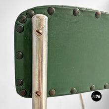 画像をギャラリービューアに読み込む, Metal and faux leather chairs by Maltoni Carlo Arredi Metallici, 1930s
