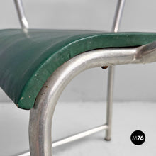 画像をギャラリービューアに読み込む, Metal and faux leather chairs by Maltoni Carlo Arredi Metallici, 1930s
