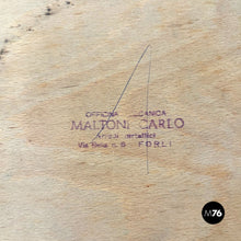 画像をギャラリービューアに読み込む, Metal and faux leather chairs by Maltoni Carlo Arredi Metallici, 1930s
