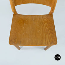 将图片加载到图库查看器，Solid oak wood chairs, 1960s
