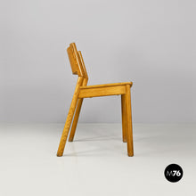 将图片加载到图库查看器，Solid oak wood chairs, 1960s
