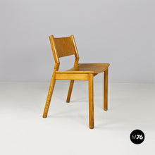 将图片加载到图库查看器，Solid oak wood chairs, 1960s
