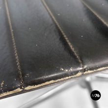 Carica l&#39;immagine nel visualizzatore di Gallery, Dark grey leather office chairs EA108 by Charles and Ray Eames for ICF, 1970s
