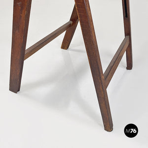 Teak wood folding chairs, 1960s