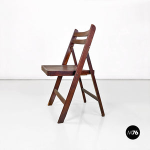 Teak wood folding chairs, 1960s