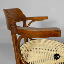 Load image into Gallery viewer, Chairs in wood and straw, 1950s
