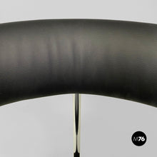 Carica l&#39;immagine nel visualizzatore di Gallery, Tub chairs with chromed metal and black leatherette, 1970s
