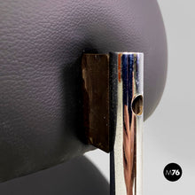 Carica l&#39;immagine nel visualizzatore di Gallery, Tub chairs with chromed metal and black leatherette, 1970s

