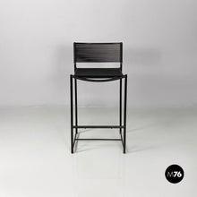 将图片加载到图库查看器，Black metal and plastic Spaghetti stool by Giandomenico Belotti for Alias, 1979
