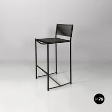 将图片加载到图库查看器，Black metal and plastic Spaghetti stool by Giandomenico Belotti for Alias, 1979
