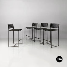 将图片加载到图库查看器，Black metal and plastic Spaghetti stool by Giandomenico Belotti for Alias, 1979
